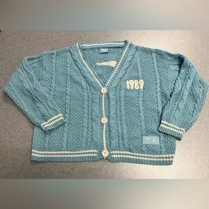 Taylor Swift 1989 Cardigan Taylor’s Version Blue Seagull Knit Sweater—Size M/L